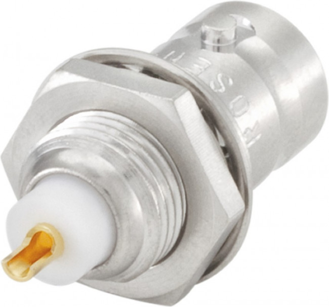 51K504-200N5, Appliance socket BNC, BNC, Brass, Socket, Straight, 50Ohm, Solder Terminal