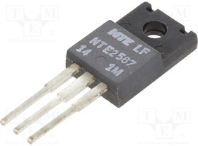 NTE2567, Транзистор: PNP, биполярный, 50В, 12А, 30Вт, TO220FP