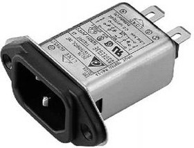 06GEEG3EM, AC Power Entry Modules IEC Connector Filter, Single, 250VAC, 6A, Screw, N/A-Lug, Medical