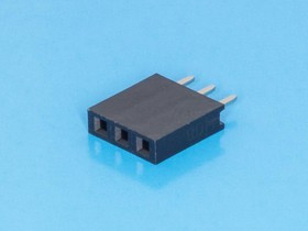 PBS-3, Разъем 1х 3 гнездо на плату, шаг 2.54мм