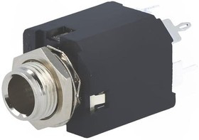 ACJS-MV-5, Phone Connectors 1/4"VERT CHASIS CONN PLSTC