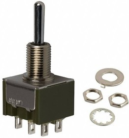M2024SS1W01, SWITCH, TOGGLE, SP3T, 6A, 125VAC