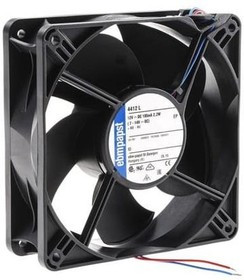 4412L, DC Fans DC Tubeaxial Fan, 119x119x38mm, 12VDC, 88.3CFM, 2.5W, 37dBA, 2700RPM, Ball