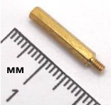 Стойка для печатных плат латунная М2, высота 16 мм (папа-мама)