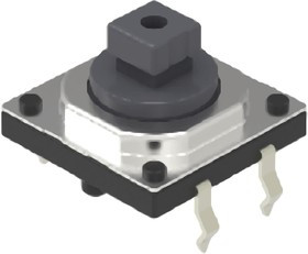 SKQEAAA010, Grey Cap Tactile Switch, SPST 50 mA 3mm Snap-In SKQEAAA010, Grey Cap Tactile Switch, SPST 50 mA 3mm Snap-In