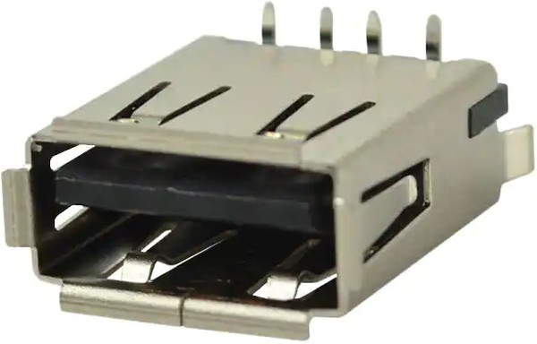 UJ2-AV-1-SMT-TR, USB Connectors USB Jack 2.0 A type 4pin Vert SMT