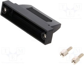 DFCC25-P-K, Корпус для разъемов D-Sub, Фиксация резьбовая, прямой, UNC4-40