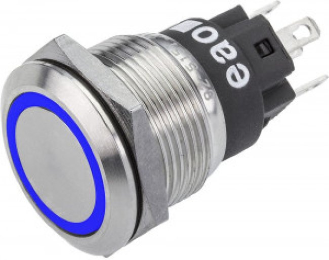 82-5151.1124, Pushbutton Switches Blu RingLED 24VAC/DC 19mm QC Flush Mom. 82-5151.1124, Pushbutton Switches Blu RingLED 24VAC/DC 19mm QC Flush Mom.