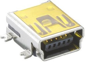 2486 04 VP3, MINI USB CONN, 2.0 TYPE B, RCPT, 5POS