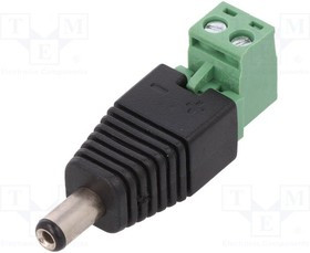 PC2.1-M-TBR, Переходник Адаптер 5,5/2,1мм 5,5мм 2,1мм зажим под винт