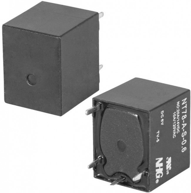 NT78-A-S-10-DC6V-0.6, Реле силовое, 10А одна контактная группа на замыкание катушка 6В 0.6Вт