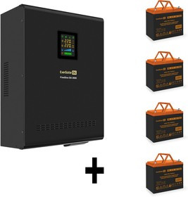 EX296643RUS, Комплект ИБП EX296003RUS + батарея 75Aч EX285653RUS 4шт (инвертор, синус, для котла, настенный) ExeGate FineSine SX-3000.LCD.AV