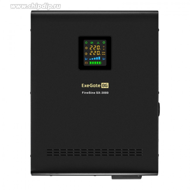 EX296643RUS, Комплект ИБП EX296003RUS + батарея 75Aч EX285653RUS 4шт (инвертор, синус, для котла, настенный) ExeGate FineSine SX-3000.LCD.AV