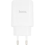 Блок питания (сетевой адаптер) HOCO C52A с 2 USB портами 2,1 A белый