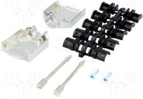 DTZK09-K, Корпус для разъемов D-Sub, D-Sub HD 15pin,D-sub 9pin, UNC4-40