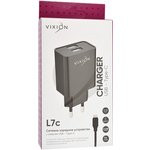 Блок питания (сетевой адаптер) VIXION L7c 2xUSB, 2.1A с кабелем Type-C 1м (черный)