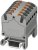 3002914, Terminal Block, Push-In, 12 Poles, 500V, 17.5A, 0.14 ... 2.5mm², Grey
