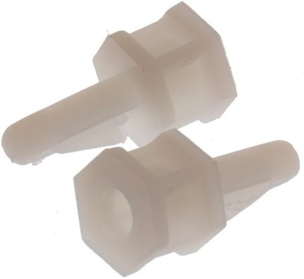 TCBS 4 01, TCBS 4 01, 6.4mm High Nylon PCB Support Pillar for 4mm PCB Hole, 7.9mm Base