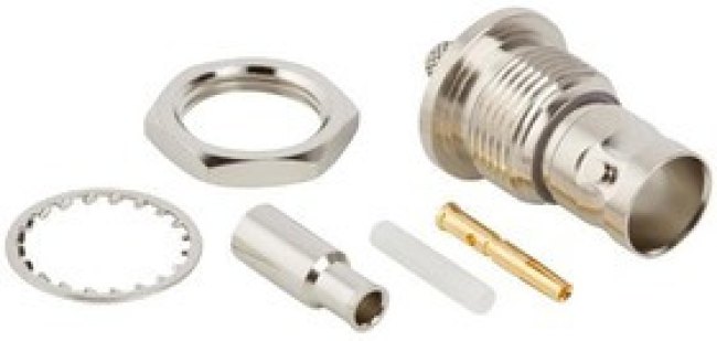 112253, RF Connectors / Coaxial Connectors BNC BULKHEAD ISOL CRIMP JACK RG179 112253, RF Connectors / Coaxial Connectors BNC BULKHEAD ISOL CRIMP JACK RG179