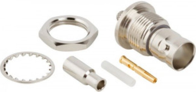 112253, RF Connectors / Coaxial Connectors BNC BULKHEAD ISOL CRIMP JACK RG179 112253, RF Connectors / Coaxial Connectors BNC BULKHEAD ISOL CRIMP JACK RG179