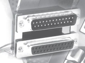 K42X-B25S/S-A4NJ, D-Sub Dualport Connectors 2PORT 25P RECPT/RECP .750 4GB JS