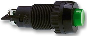 1.10.102.001/0104, Кнопочный переключатель, 16.2 мм, SPST-NO, Выкл.-(Вкл.), Круглый, Черный