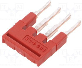 FBS4-3.5, Винтовой мостик, Кол-во полюс: 4, красный, Шир: 3,5мм, UL94V-0