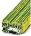 3031209, ST 1.5-QUATTRO-PE Series Green/Yellow Feed Through Terminal Block, 1.5mm²