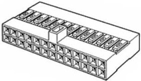65846-002LF, Headers &amp; Wire Housings HSG .100" POL 30POS.