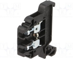 ZG-G2.5-BK, Соединитель: на рейку, 0,5-2,5мм2, Кол-во полюс: 1, клеммы: 2, TS35