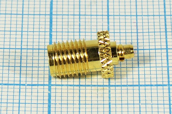 Штекер MMCX-Гнездо SMA, переходник, позолота; №10796 штек MMCX-гн SMA