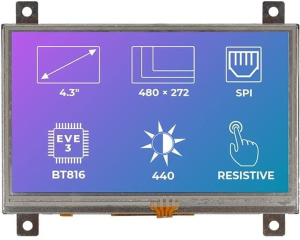 RVT43ALBFWR00, RVT43ALBFWR00 TFT LCD Colour Display / Touch Screen, 4.3in, 1280 x 768pixels RVT43ALBFWR00, RVT43ALBFWR00 TFT LCD Colour Display / Touch Screen, 4.3in, 1280 x 768pixels