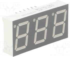 KW3-567CVB, Дисплей: LED, 7-сегментный, 14,2мм, 0,56", II.зн: 3, красный, катод