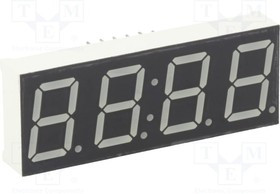 KW4-566CVB, Дисплей: LED, 7-сегментный, 14,2мм, 0,56", II.зн: 4, красный, катод