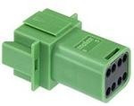 0934445133, Conn Housing RCP 8 POS Crimp ST Cable Mount Green Bag