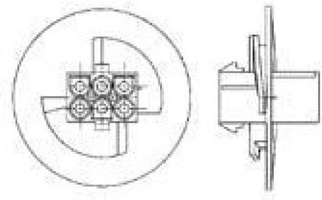 794714-1, Pin &amp; Socket Connectors FLANGED CAP HSG 6P UL94V-2