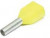 Клемма наконечник на кабель, 1,9x10мм, 2мм, 2х1,0мм2, обжимная, желтый, LT010010*2