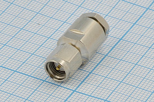 Штекер SMA на кабель RG58 прижимной, позолоченный центральный контакт; №962 шт SMA\RG58\\\