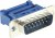 15 Way Cable Mount D-sub Connector Plug, 2.54mm Pitch