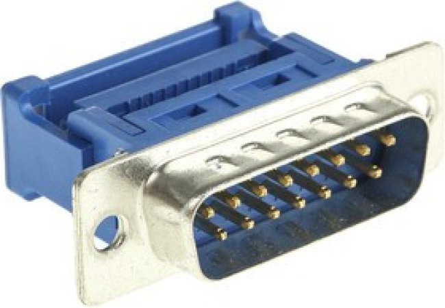 15 Way Cable Mount D-sub Connector Plug, 2.54mm Pitch
