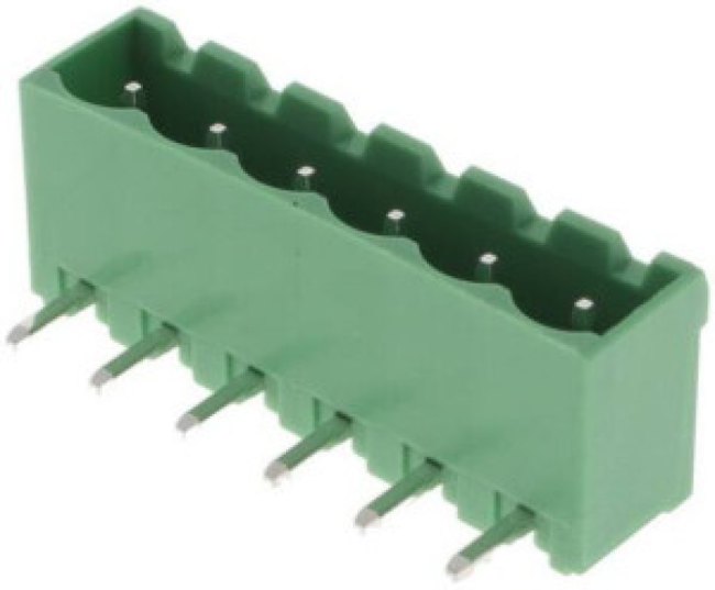 2350513-6, Pluggable Terminal Blocks 6pos Header 90 Deg 5.0mmTail Lgth 4.5mm