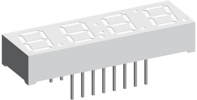 TDCG1060M, Дисплей LED, 7-сегментный, 10мм, зеленый, 2,8-4мкд, катод, II.зн 4