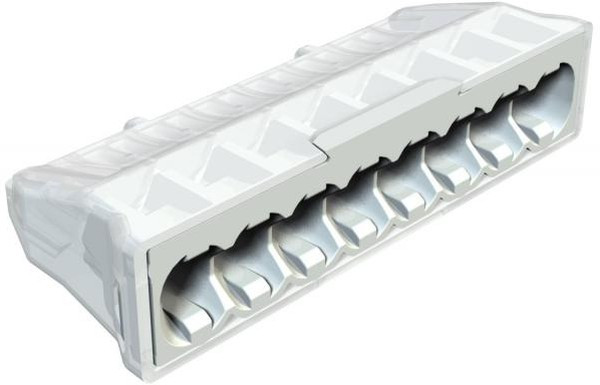 Socket terminal, 8 pole, 0.5-2.5 mm², clamping points: 8, light gray, 24 A Socket terminal, 8 pole, 0.5-2.5 mm², clamping points: 8, light gray, 24 A