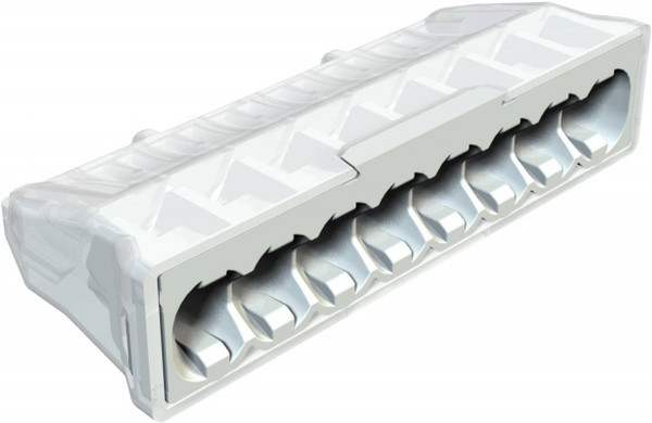 Socket terminal, 8 pole, 0.5-2.5 mm², clamping points: 8, light gray, 24 A Socket terminal, 8 pole, 0.5-2.5 mm², clamping points: 8, light gray, 24 A