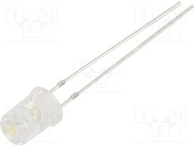 OSW5DK53C1A, LED; 5mm; white cold; 1120?1560mcd; 120°; Front: recessed; 2.9?3.4V