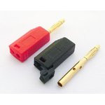 Переходник:штекер BANANA 2мм на гнездо BANANA 2мм и боковое гнездо для кабеля до 2мм,синий,№12603B ш