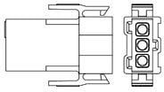 207359-1, Headers &amp; Wire Housings 3 POS CONN IN-LINE