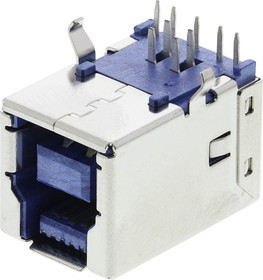692221030100, USB Connectors WR-COM 3.0 Type B 9Pin Horztl Female