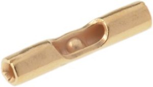 324369, SOLISTRAND Strap Butt Splice Connector, Gold over Nickel 26 22 AWG