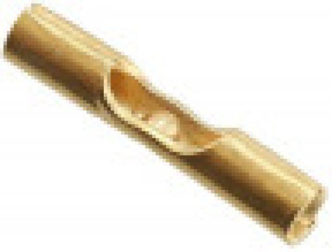 324369, SOLISTRAND Strap Butt Splice Connector, Gold over Nickel 26 22 AWG
